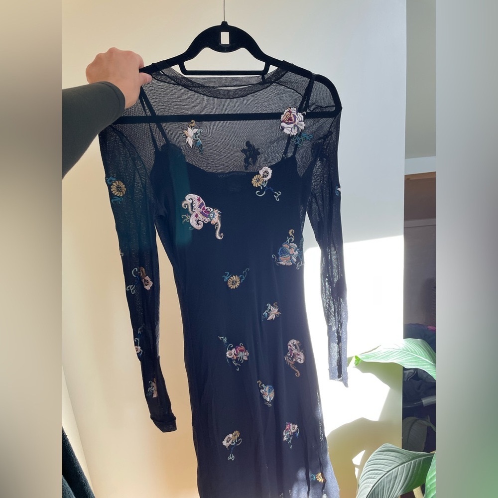 Vintage Vivienne Tam Mesh Floral Dress
